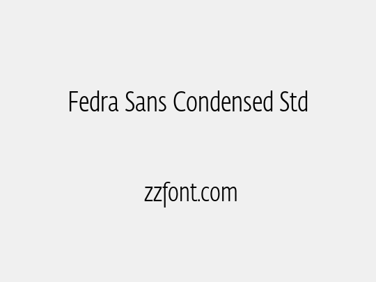 Fedra Sans Condensed Std
