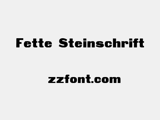 Fette Steinschrift