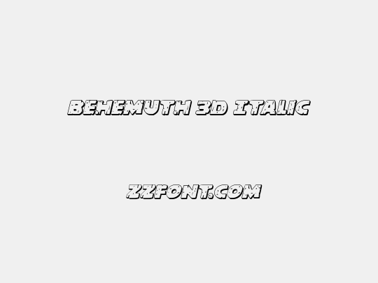 Behemuth 3D Italic