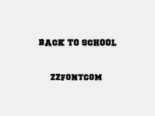 BACK TO SCHOOL