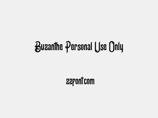 Buzanthe Personal Use Only