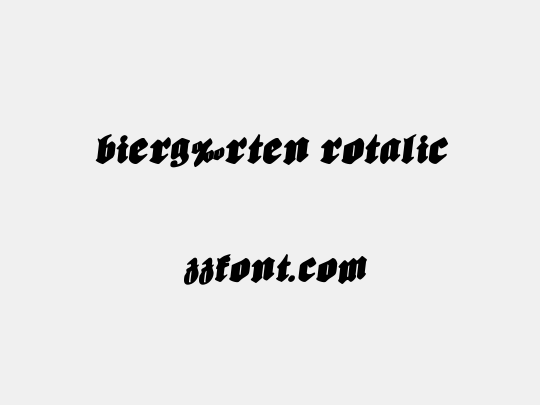 Bierg‰rten Rotalic