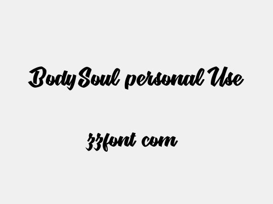 BodySoul personal Use