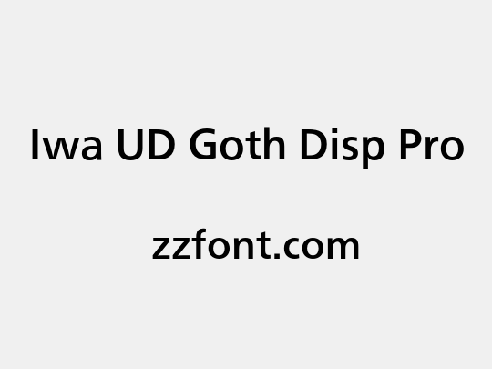 Iwa UD Goth Disp Pro