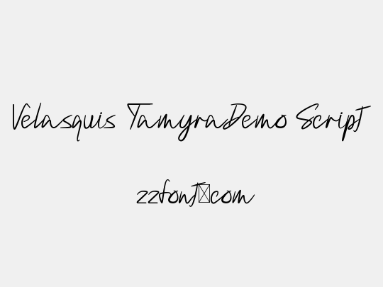 Velasquis TamyraDemo Script
