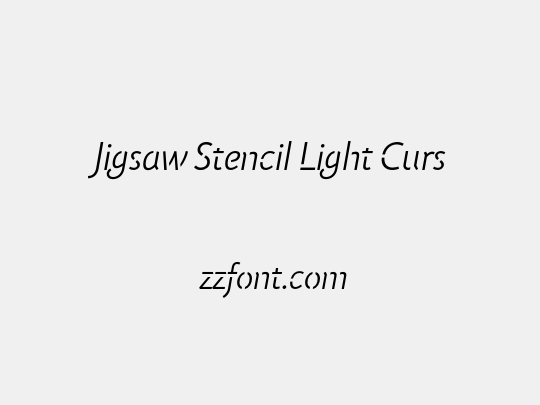 Jigsaw Stencil Light Curs