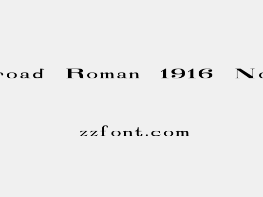 Railroad Roman 1916 Normal