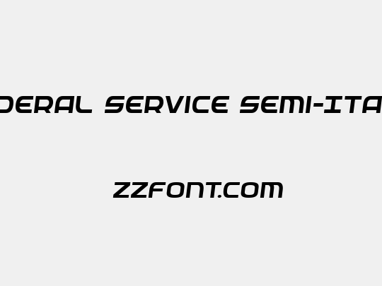 Federal Service Semi-Italic