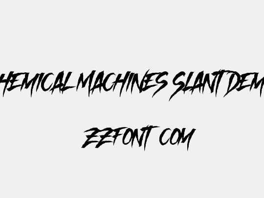 Chemical Machines Slant Demo