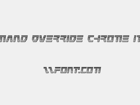 Command Override Chrome Italic