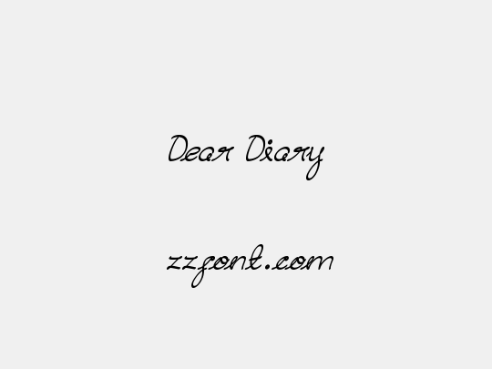 Dear Diary