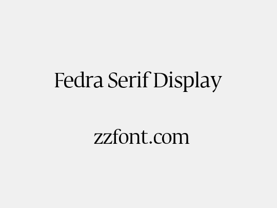 Fedra Serif Display