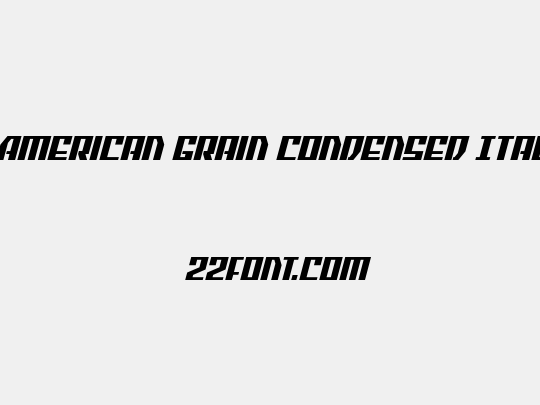American Grain Condensed Ital