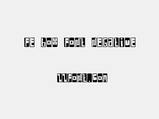 FE Box Font Negative