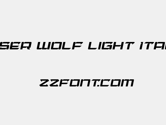 Laser Wolf Light Italic
