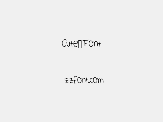 Cute_Font