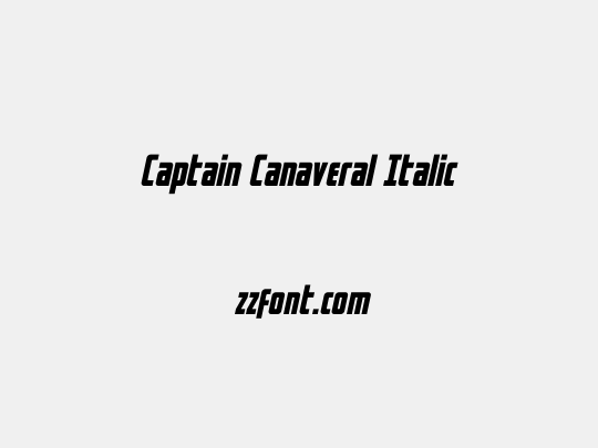 Captain Canaveral Italic