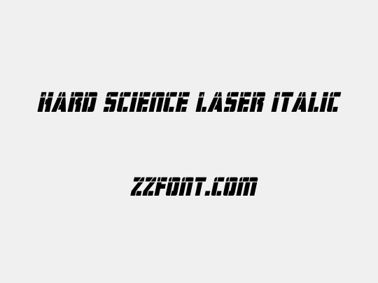 Hard Science Laser Italic