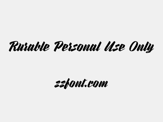 Rurable Personal Use Only