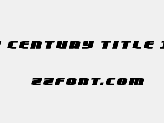 Alpha Century Title Italic